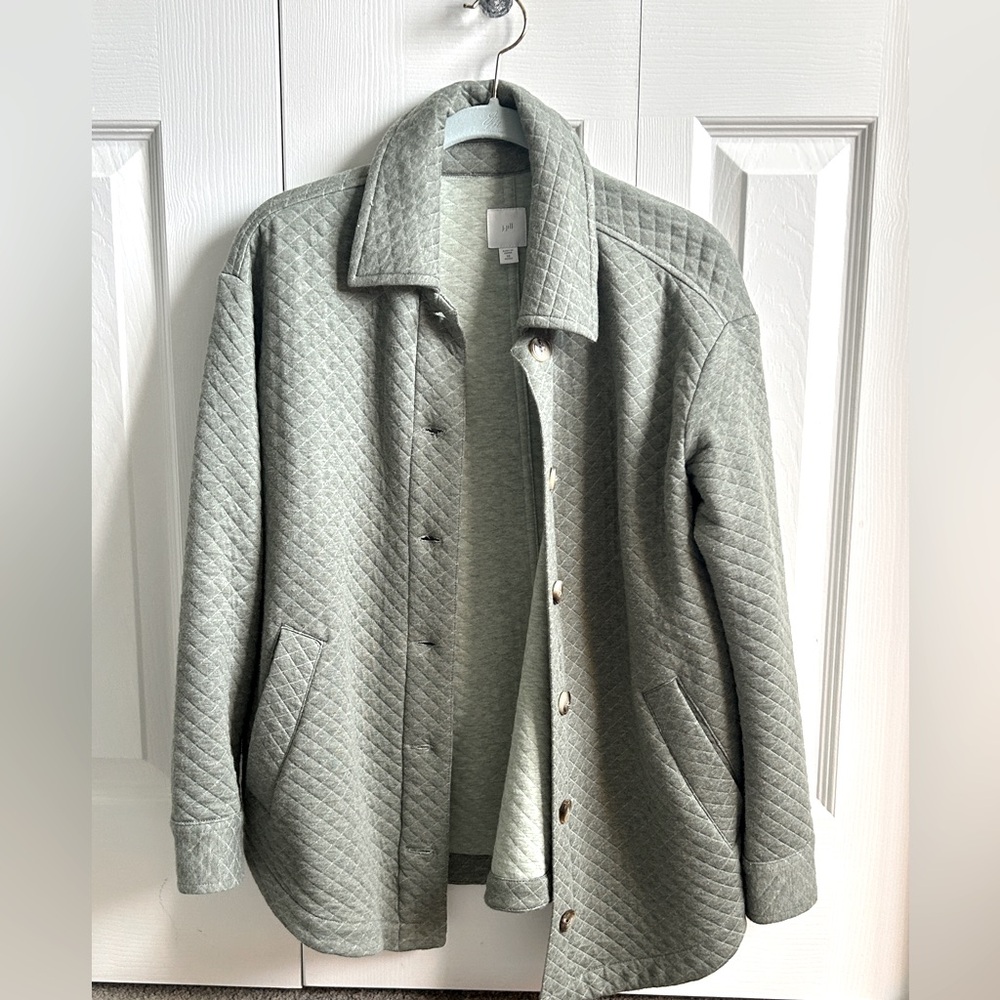 J. Jill Quilted Green Jacket